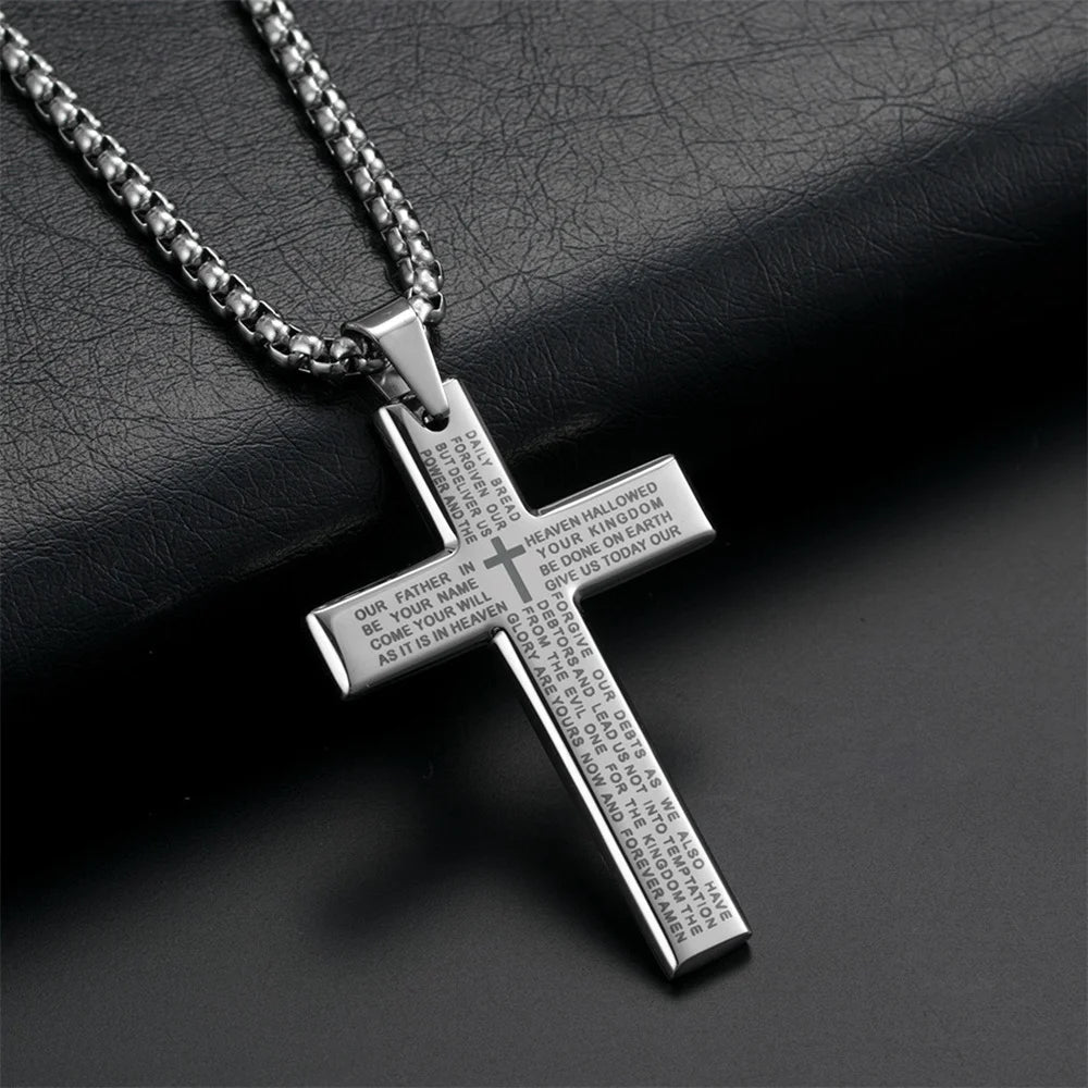 Bible Cross Pendant Necklace