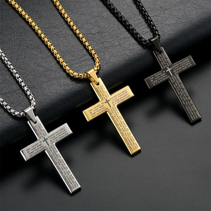 Bible Cross Pendant Necklace