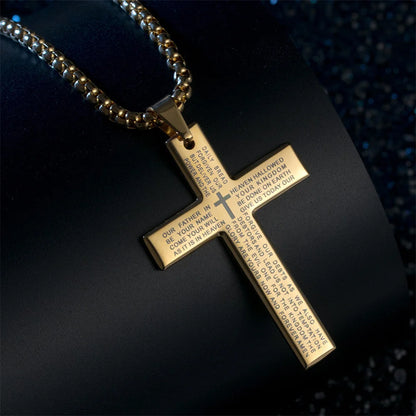 Bible Cross Pendant Necklace