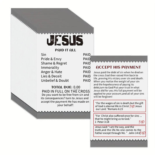 Pocket Bible Card –  Prayer & Faith Message