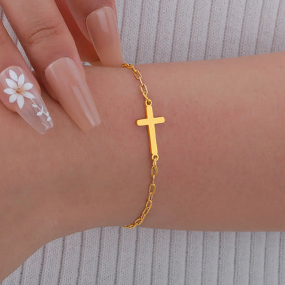 Stainless Steel Cross Bracelet
