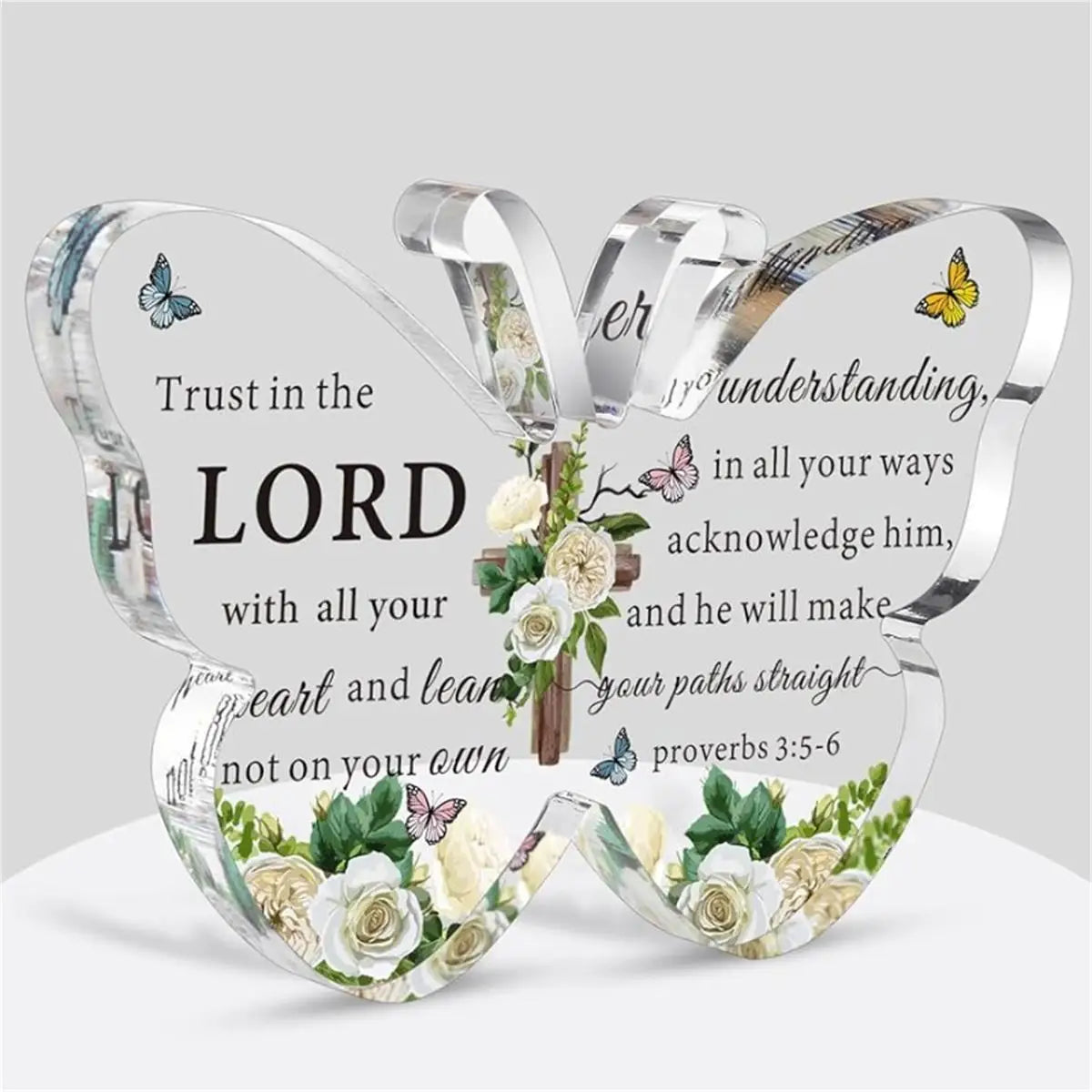 Christian Acrylic Bible Gift – Butterfly Faith Inspiration Decor