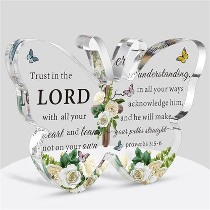 Christian Acrylic Bible Gift – Butterfly Faith Inspiration Decor